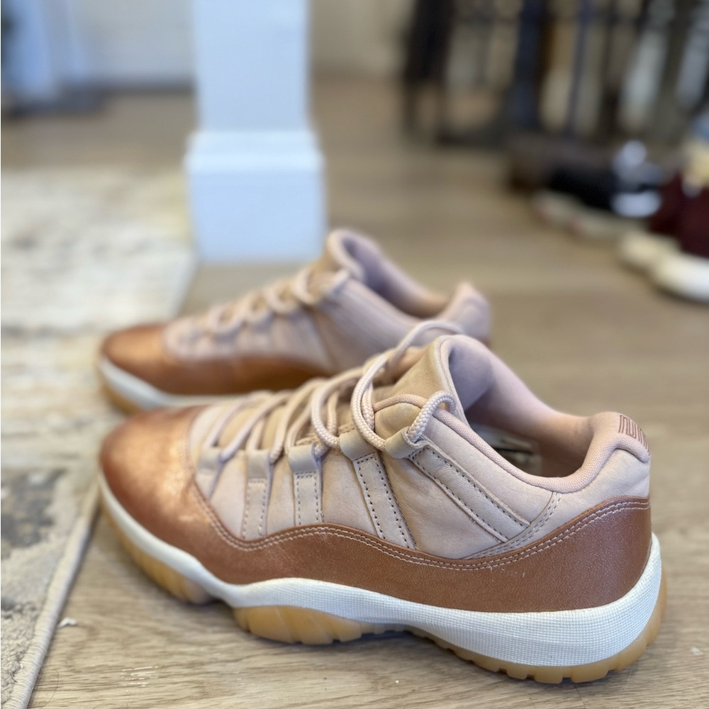 Woman Jordan's Tan and Cream Sneakers